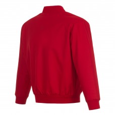 Carolina Hurricanes JH Design Red Poly-Twill Full-Snap Jacket