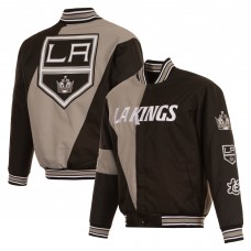 Los Angeles Kings JH Design Black Poly-Twill Full-Snap Jacket