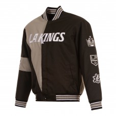 Los Angeles Kings JH Design Black Poly-Twill Full-Snap Jacket
