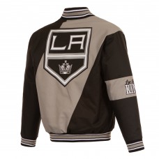 Los Angeles Kings JH Design Black Poly-Twill Full-Snap Jacket