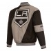 Los Angeles Kings JH Design Black Poly-Twill Full-Snap Jacket