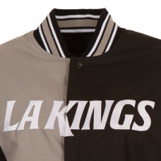 Los Angeles Kings JH Design Black Poly-Twill Full-Snap Jacket