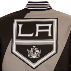 Los Angeles Kings JH Design Black Poly-Twill Full-Snap Jacket