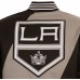Los Angeles Kings JH Design Black Poly-Twill Full-Snap Jacket