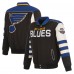 Бомбер St. Louis Blues JH Design Reversible Classic Nylon & Faux Leather - Black