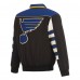 Бомбер St. Louis Blues JH Design Reversible Classic Nylon & Faux Leather - Black