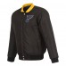 Бомбер St. Louis Blues JH Design Reversible Classic Nylon & Faux Leather - Black