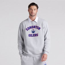 Edmonton Oilers lululemon Heathered Core Ultra Light Grey Steady State Crew