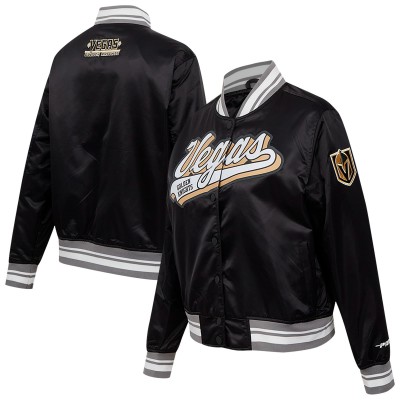 Куртка на кнопках Vegas Golden Knights Pro Standard  Script Tail Satin - Black