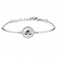 Colorado Avalanche Brosway Silver Team Bracelet