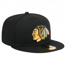 Бейсболка Chicago Blackhawks New Era Black Core 59FIFTY Бейсболка Chicago Blackhawks New Era Black Core 59FIFTY