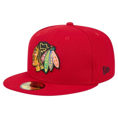 Бейсболка Chicago Blackhawks New Era Red Core 59FIFTY