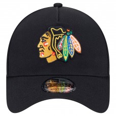 Бейсболка Chicago Blackhawks New Era Core A-Frame 9FORTY - Black
