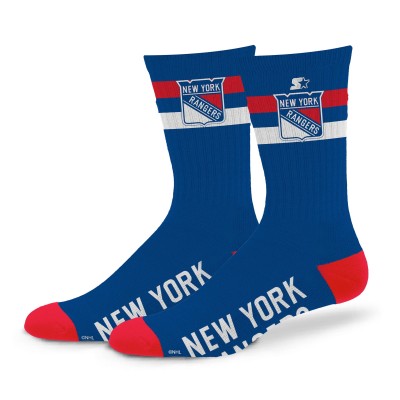 Unisex New York Rangers Starter Team Color Two-Stripe Crew Socks