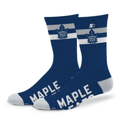 Unisex Toronto Maple Leafs Starter Team Color Two-Stripe Crew Socks