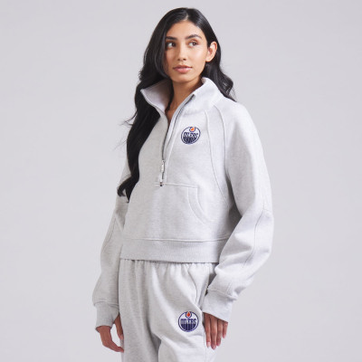 Женская пуловер Edmonton Oilers lululemon Heather Gray Scuba Oversized
