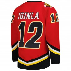 Calgary Flames Jarome Iginla Mitchell & Ness Red 2003-04 Power Play Jersey