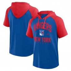 Футболка с капюшоном New York Rangers Logo Athletic Blue Prime Raglan