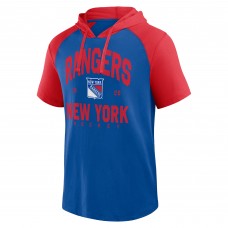 Футболка с капюшоном New York Rangers Logo Athletic Blue Prime Raglan