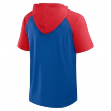 Футболка с капюшоном New York Rangers Logo Athletic Blue Prime Raglan