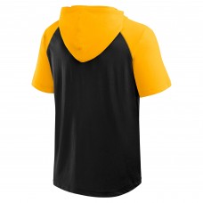 Футболка с капюшоном Boston Bruins Logo Athletic Black Prime Raglan
