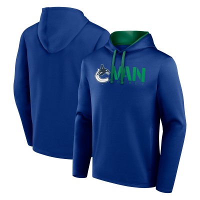 Vancouver Canucks Logo Athletic Blue Head Start Pullover Hoodie