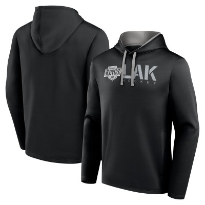 Los Angeles Kings Logo Athletic Black Head Start Pullover Hoodie