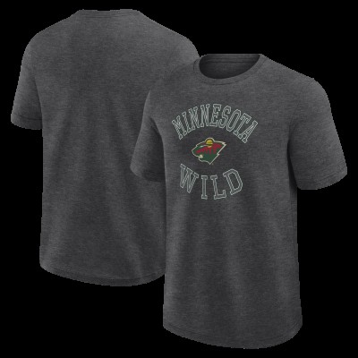 Футболка Minnesota Wild Logo Athletic Heather Charcoal Success