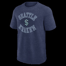 Seattle Kraken Logo Athletic Heather Navy Success T-Shirt