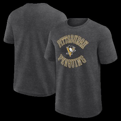 Футболка Pittsburgh Penguins Logo Athletic Heather Charcoal Success