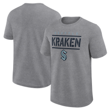 Seattle Kraken Logo Athletic Heather Gray Top Notch T-Shirt