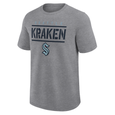 Seattle Kraken Logo Athletic Heather Gray Top Notch T-Shirt