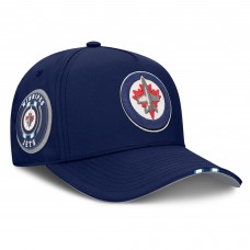 Бейсболка Winnipeg Jets Fanatics Navy 2025 NHL Draft Authentic Pro On-Stage Podium A-Frame