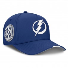 Бейсболка Tampa Bay Lightning Fanatics Blue 2025 NHL Draft Authentic Pro On-Stage Podium A-Frame