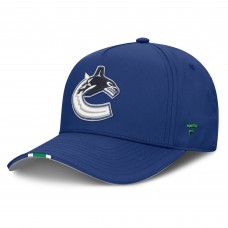 Бейсболка Vancouver Canucks Fanatics Blue 2025 NHL Draft Authentic Pro On-Stage Podium A-Frame