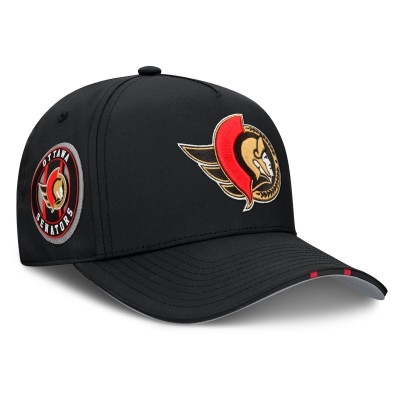 Бейсболка Ottawa Senators Fanatics Black 2025 NHL Draft Authentic Pro On-Stage Podium A-Frame
