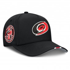 Бейсболка Carolina Hurricanes Fanatics Black 2025 NHL Draft Authentic Pro On-Stage Podium A-Frame