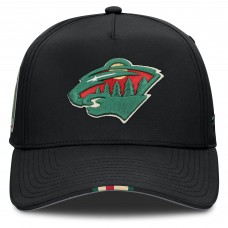 Бейсболка Minnesota Wild Fanatics Black 2025 NHL Draft Authentic Pro On-Stage Podium A-Frame