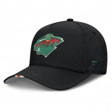 Бейсболка Minnesota Wild Fanatics Black 2025 NHL Draft Authentic Pro On-Stage Podium A-Frame