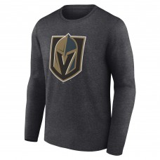 Футболка с длинным рукавом Vegas Golden Knights Charcoal Primary Logo