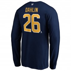 Buffalo Sabres Rasmus Dahlin Fanatics Navy Authentic Stack Name & Number T-Shirt
