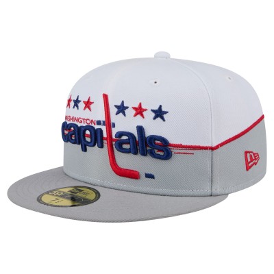 Бейсболка Washington Capitals New Era Gray/White Vintage Color Dip 59FIFTY