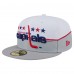 Бейсболка Washington Capitals New Era Gray/White Vintage Color Dip 59FIFTY