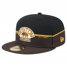 Boston Bruins New Era Brown/Black Vintage Color Dip 59FIFTY Fitted Hat