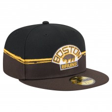 Boston Bruins New Era Brown/Black Vintage Color Dip 59FIFTY Fitted Hat