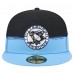 Бейсболка Pittsburgh Penguins New Era Black/Light Blue Vintage Color Dip 59FIFTY