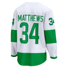 Джерси Auston Matthews Toronto Maple Leafs Fanatics St. Pats Captain Premier Breakaway - White
