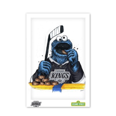Los Angeles Kings Cookie Monster 11 x 17 Sesame Street Poster Print