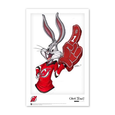 New Jersey Devils Bugs Bunny 11 x 17 Looney Tunes Poster Print