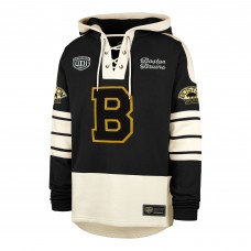 Толстовка Boston Bruins 47 Black Blue Line Heritage Lacer